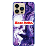 Husa IPhone 14 Pro, Protectie AntiShock, Marble, Boss Babe